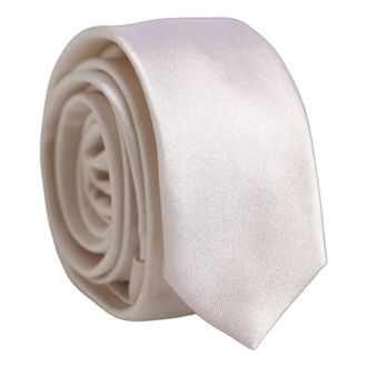 Dolce & Gabbana Nektie - Heren - Accessoires - Beige - Maat: ONE Size Zijde