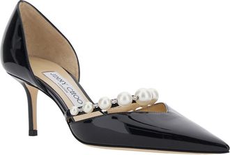 Jimmy Choo London Womens Pumps Aurelie Black Leather Calf