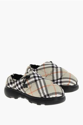 Burberry Tartan Patterned PUFFY Quilted Mules size 41