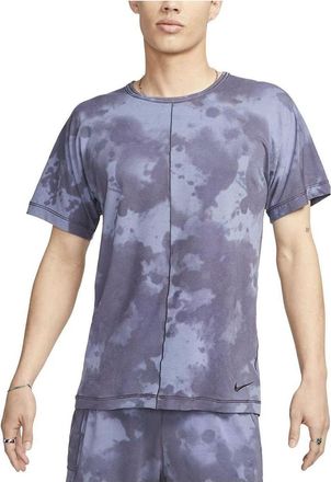 Nike Dri-FIT All-Over Print Short-Sleeve Yoga Top Purple DX0923-015