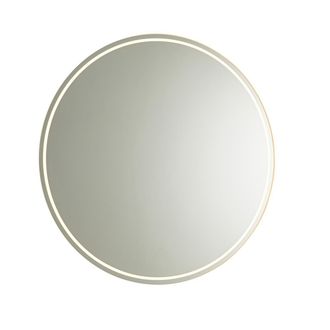 QAZQA Qazqa Moderno Espejo De Ba&ntilde;o Moderno 80 Cm Con Led Y Regulador T&aacute;ctil - Sebas Vidrio Redonda Incluye Led Max. 1 X 23 Watt