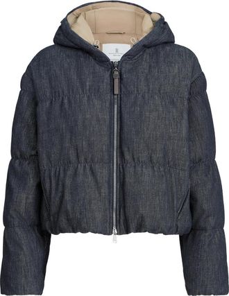 Brunello Cucinelli Hooded Denim-effect Jacket
