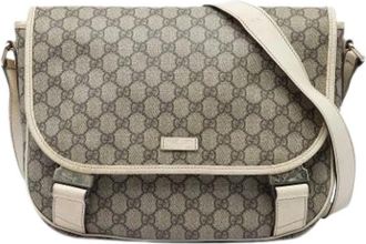 Gucci Pre-owned Vintage Canvas Crossbody Bag - Dames - Vintage Schoudertas - Beige - ONE Size - Vintage