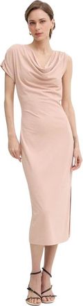Silvian Heach Tisaw Jurk - Dames - Feestkleedjes - Oranje - XL - Polyester - Kleedjes