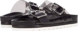 J/Slides Womens Roget Leather Sandals In Smoke
