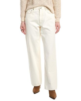 Rag & Bone Shea High-Rise Ecru Relaxed Straight Jean