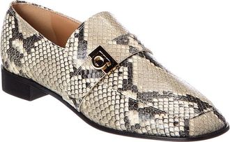 Ferragamo Mavra Snake-Embossed Leather Loafer