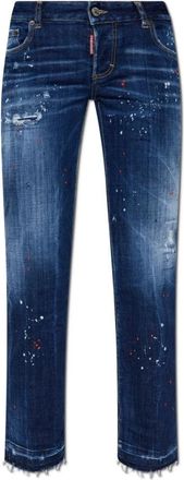 Dsquared2 Jenna jeans - Dames - Cropped Jeans - Blauw - XS - Leer - Jeans