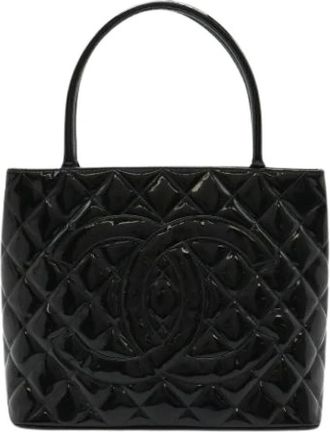 Chanel Pre-owned Vintage Leren Handtas - Dames - Vintage Handtas - Zwart - ONE Size - Leer - Vintage