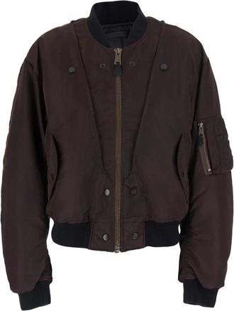 Maison Margiela Reversible Bomber - Dames - Bomber jackets - Bruin - S - Katoen - Jassen