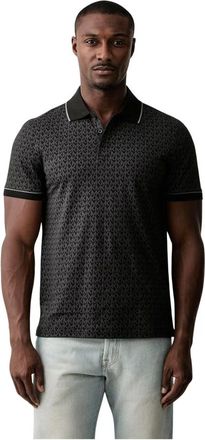 Michael Kors Polo in Cotone con Logo Firmato - - Tops - Uomo - Nero - 2XL