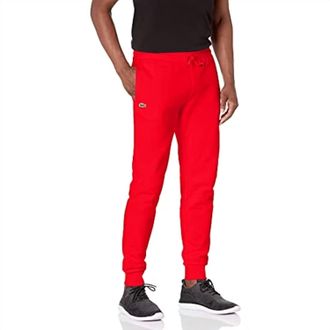Lacoste Sport Fleece Pants In Red
