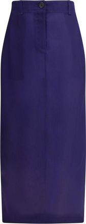 Khaite Multicolor Silk Midi Womens Skirt