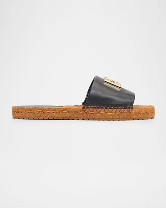 Dolce & Gabbana DG Medallion Napa Espadrille Sandals