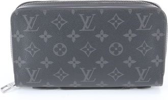 Louis Vuitton Monogram Eclipse Leather Coated Canvas Long Wallet (Bi-Fold) (Pre-Owned)