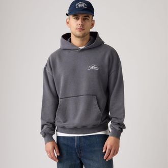 Levi's Two Horse Cropped Hoodie - Mens - XL - Blue