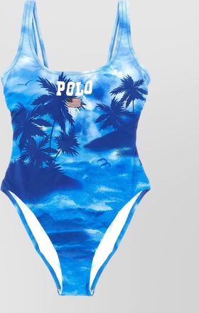 Polo Ralph Lauren tropical print racerback one piece swimsuit