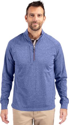 Cutter & Buck Adapt Eco Knit Heather Mens Quarter Zip Pullover