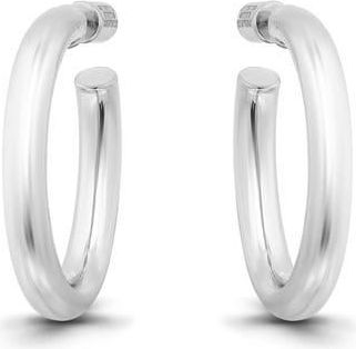 Christian Siriano 30mm Oval Hoop Earrings in Silver at Nordstrom Rack