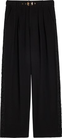 Zimmermann Lace Trim Wide leg Pant - Black - 4 (UK 16 / XL)