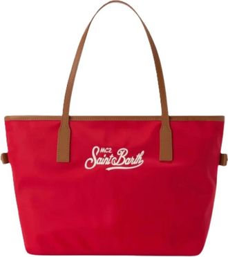 MC2 Saint Barth Tassen, Dames, Rood, ONE Size, Nylon, Nylon City Schoudertas