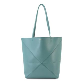Loewe Blue Leather Handbag Tote Bag (Pre-Owned)