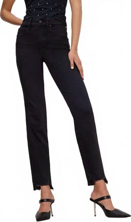 Good American Soft Tech Good Classic Slim Straight Jeans In Black