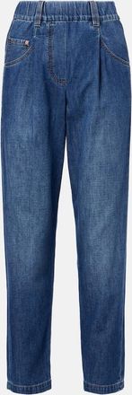 Brunello Cucinelli Pleated wide-leg jeans