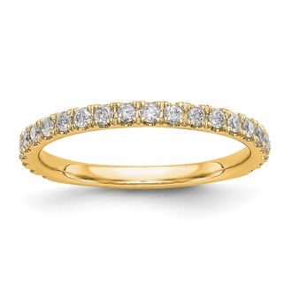 Diamond2Deal 14k Gold Lab Grown Diamond Wedding Band Ring 0.44Ct Clarity- VS Color- G-H