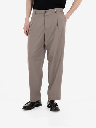 Myths Pantaloni in lana vergine marrone