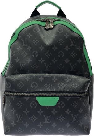 Louis Vuitton Black Green Coated Canvas Backpack (Pre-Owned)