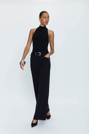 Pistola Denim Jasmine High-Rise Wide-Leg Trouser In Black