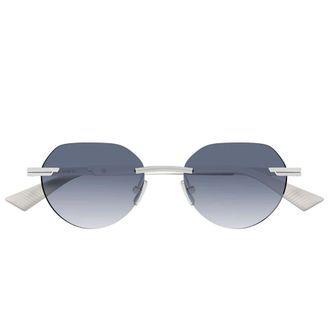 Bottega Veneta Sunglasses, unisex, Gray, Size: 51 MM Angled Panthos Sunglasses