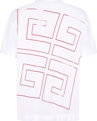 Givenchy Mens Logo Cotton T-Shirt White T-Shirts And Polos