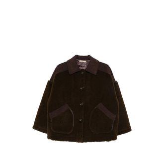 Sessun Corduroy-trimmed Shearling Jacket