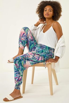 Roman Abstract Tie Pocket Trousers