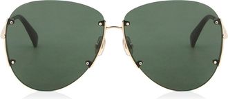 Max Mara MM0001 32N Womens Sunglasses Gold Size 62