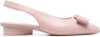 Ferragamo Ferragamo Bow-Detail Slingback Ballerina Shoes