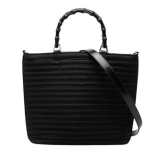 Gucci Pre-owned Bamboo Satchel - Dames - Vintage Shopper - Zwart - ONE Size - Leer - Vintage