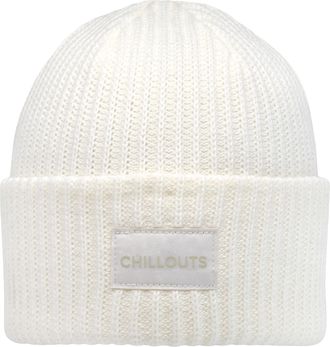 Chillouts Strickm&uuml;tze CHILLOUTS Kara Hat, weiss (sanftes wei&szlig;), Rippstrick, Kunstfaser, unifarben, M&uuml;tzen Strickm&uuml;tze, dicker Rippenstrick