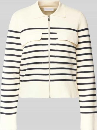 Rich & Royal Cardigan mit durchgehendem Rei&szlig;verschluss in Offwhite, Gr&ouml;&szlig;e XS