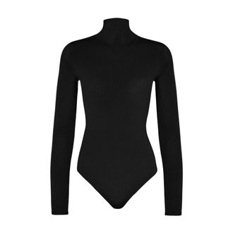 Wolford Tops, Dames, Zwart, XS, Katoen, Seamless Micro Mesh Body