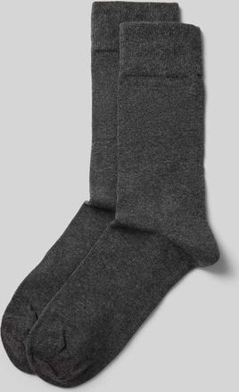 s.Oliver Red Label Kniestrümpfe aus Baumwoll-Mix im 2er-Pack in Anthrazit Melange, Größe 35-38