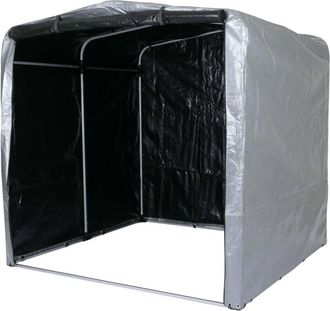 Hhg [nunca Usado] Garaje Para Bicicletas Hhg-450, Tienda De Aluminio Para Guardar Bicicletas, Protecci&oacute;n Uv Impermeable, 201x201x201cm, Plata