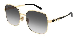 Gucci GG2053S Asian Fit 001 Womens Sunglasses Gold Size 58