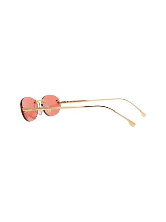 Fendi Unisex Sunglasses Gold-Pink Metal