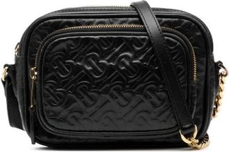 Burberry Pre-owned Cross Body Bags, female, Black, Size: ONE SIZE Pre-owned Leather Shoulder Bag