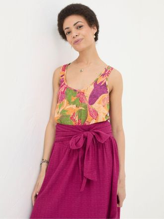 Fat Face FatFace Flora Orange Tropical Vest