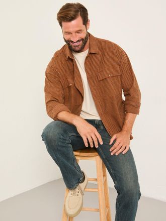 Fat Face FatFace Ewshot Rust Brown Long Sleeve Check Shirt