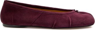 Maison Margiela Tabi Suede Ballet Flats - Burgundy - 37 (IT37 / UK4)